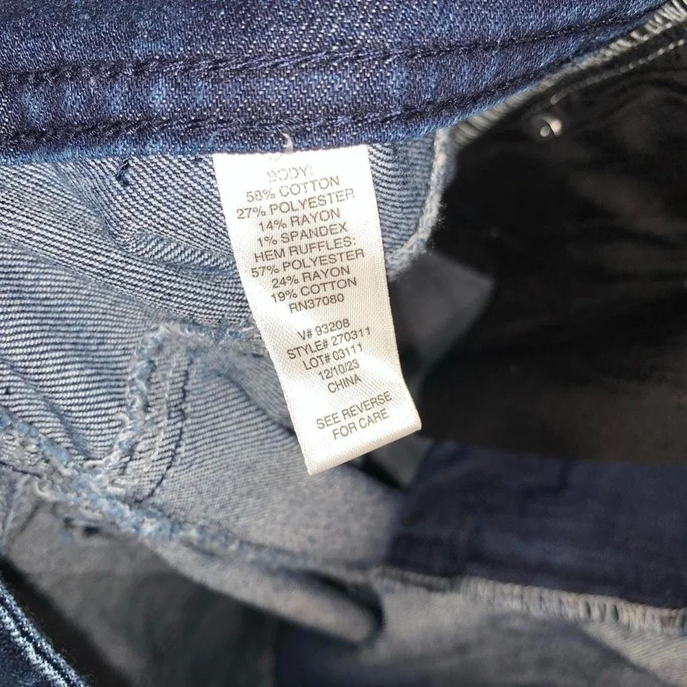 Girls size 12 children's jeans #childrens #girls #size12 Blue denim ruffle